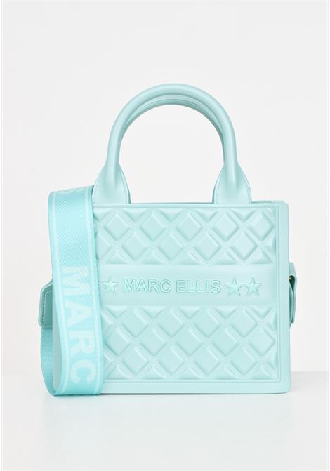 Aqua green women's bag with quilted design Flat Buby S MARC ELLIS | FLAT BUBY SVerde acqua/light gold